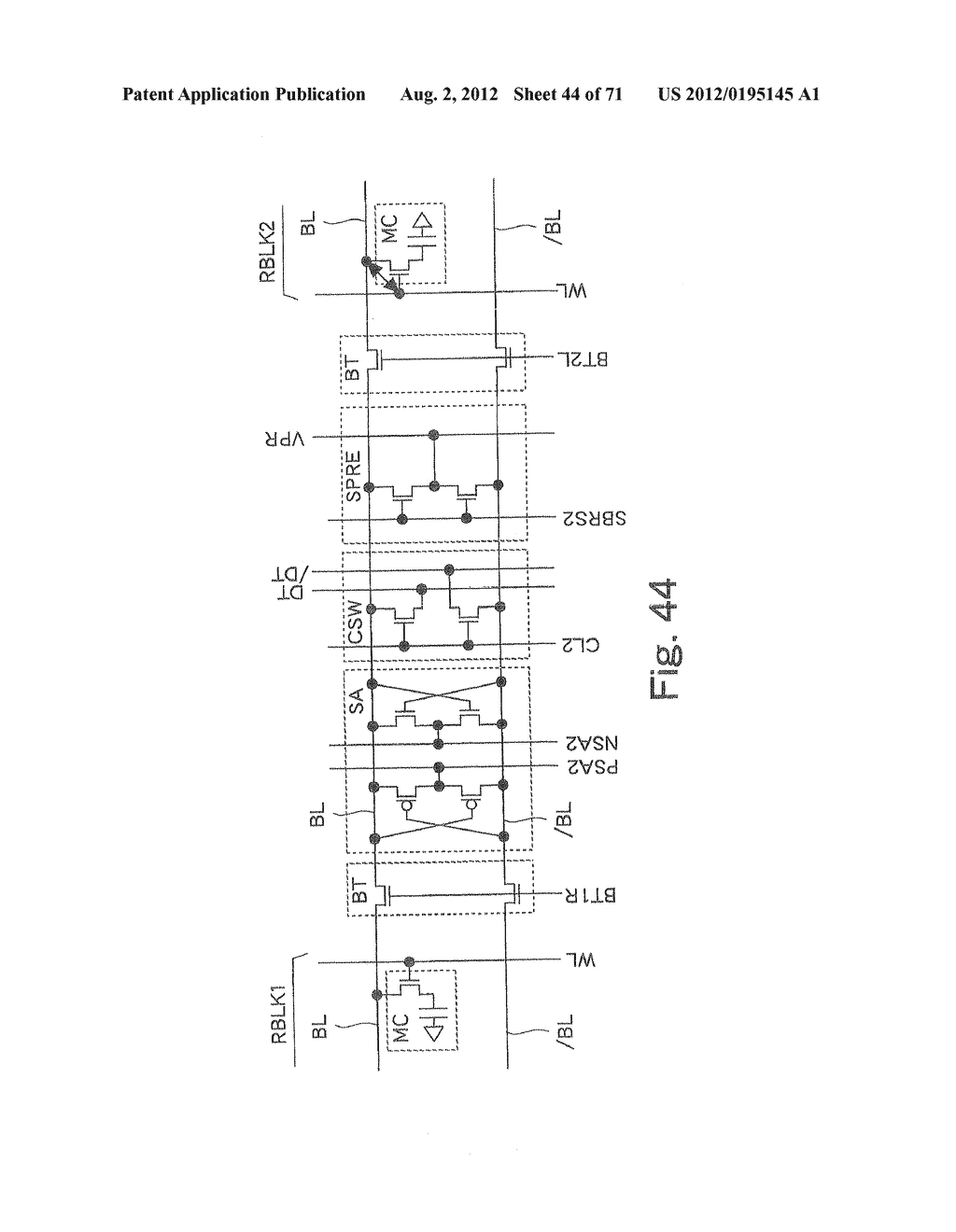 SEMICONDUCTOR MEMORY FOR DISCONNECTING A BIT LINE FROM A SENSE AMPLIFIER     IN A STANDBY PERIOD AND MEMORY SYSTEM INCLUDING THE SEMICONDUCTOR MEMORY - diagram, schematic, and image 45