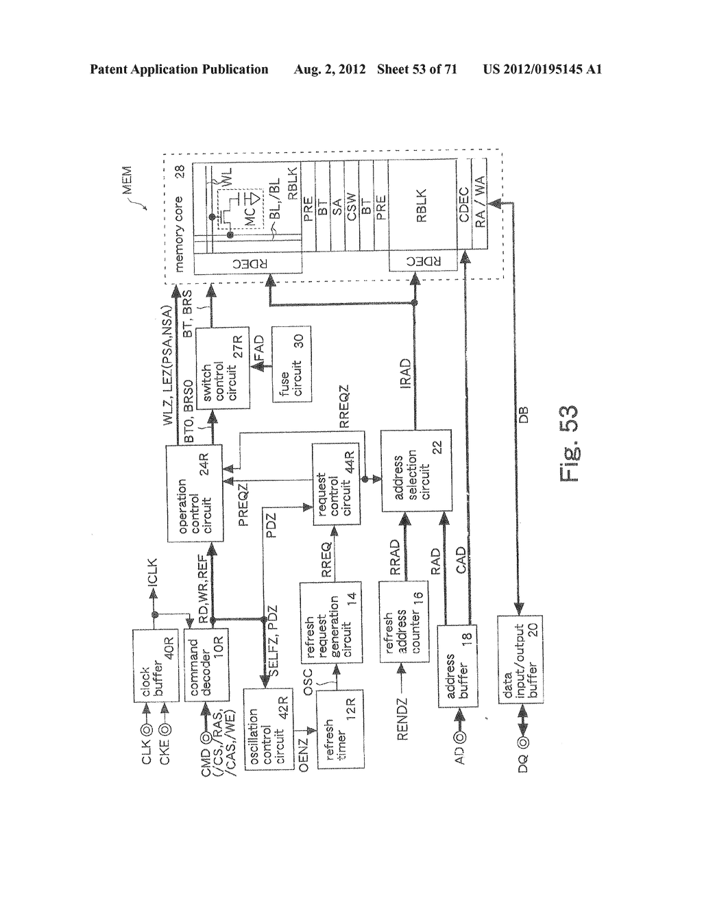 SEMICONDUCTOR MEMORY FOR DISCONNECTING A BIT LINE FROM A SENSE AMPLIFIER     IN A STANDBY PERIOD AND MEMORY SYSTEM INCLUDING THE SEMICONDUCTOR MEMORY - diagram, schematic, and image 54