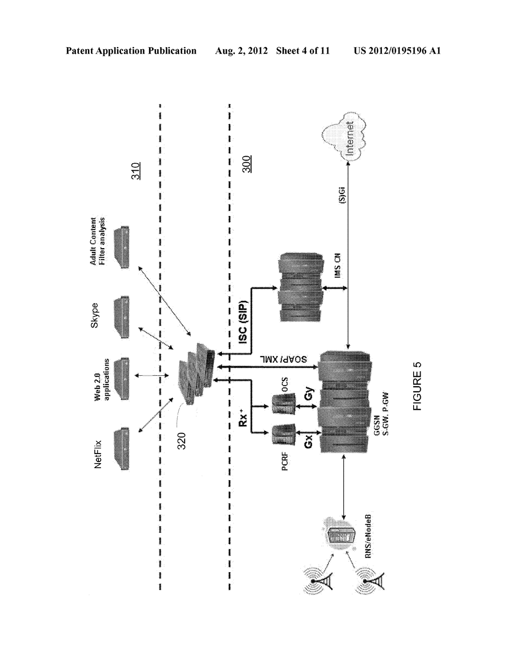 SYSTEM AND METHOD FOR QoS CONTROL OF IP FLOWS IN MOBILE NETWORKS - diagram, schematic, and image 05