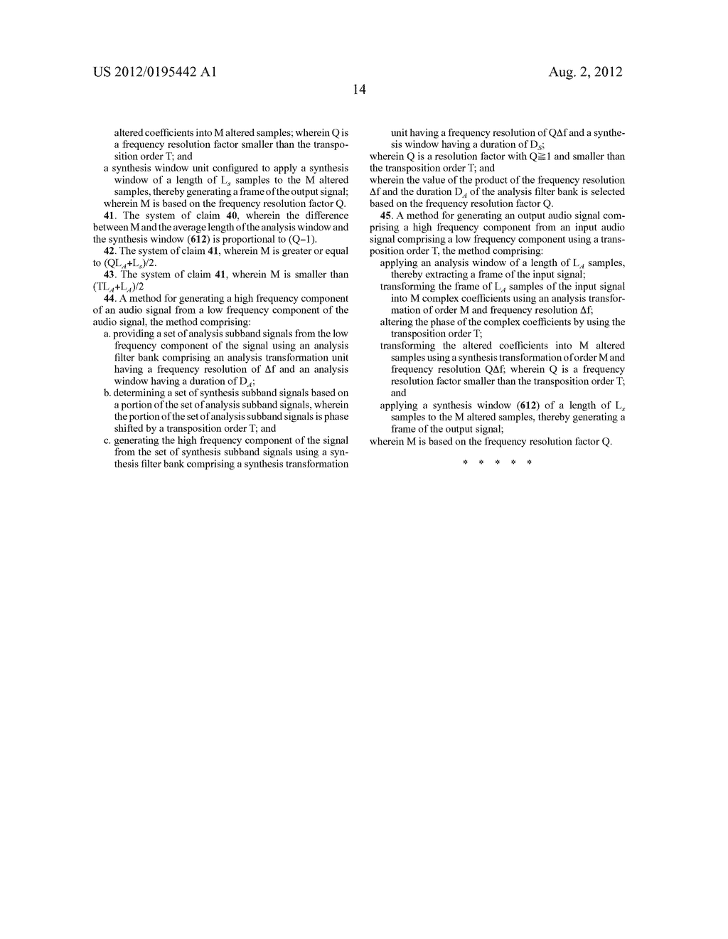 OVERSAMPLING IN A COMBINED TRANSPOSER FILTER BANK - diagram, schematic, and image 23