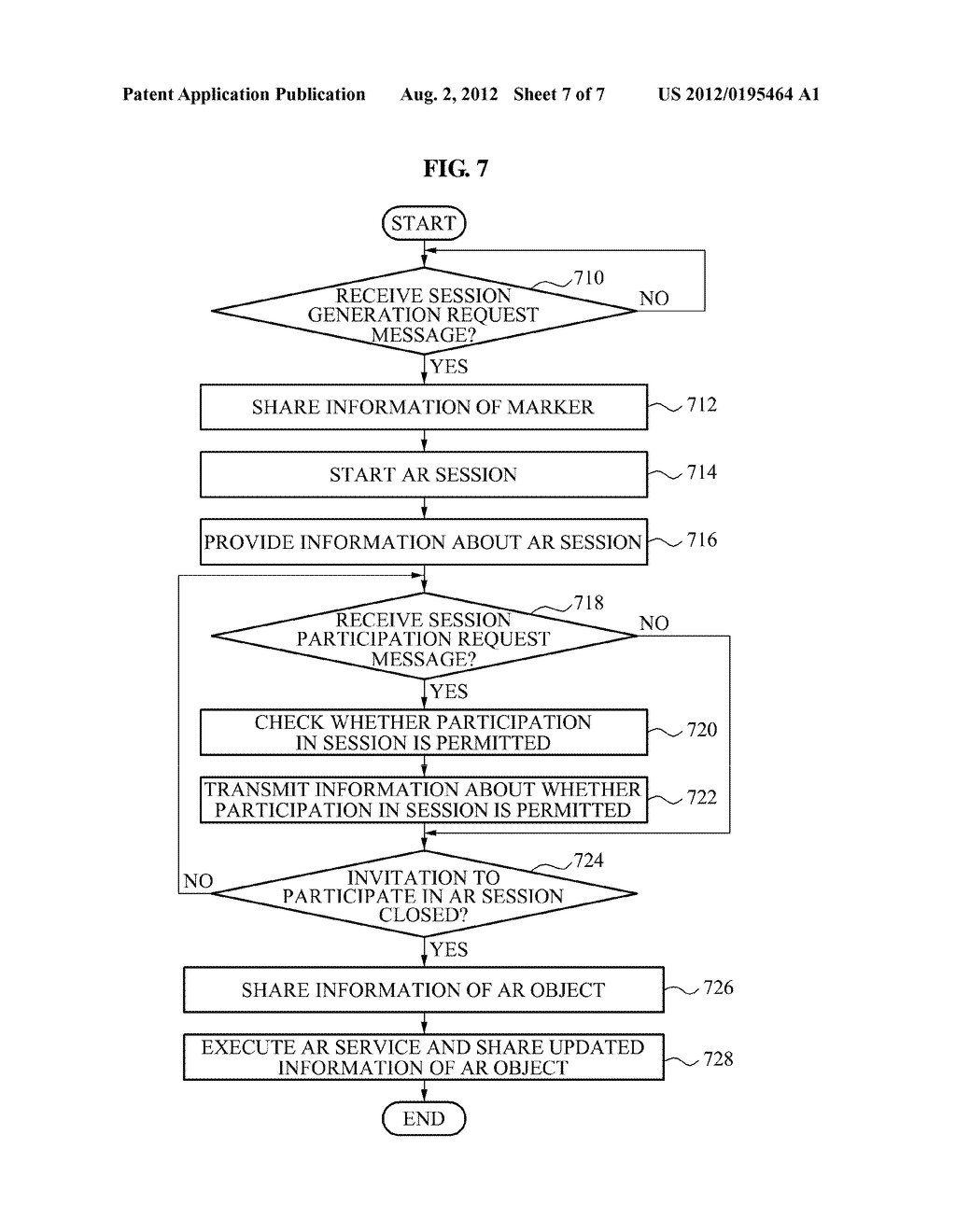 AUGMENTED REALITY SYSTEM AND METHOD FOR REMOTELY SHARING AUGMENTED REALITY     SERVICE - diagram, schematic, and image 08