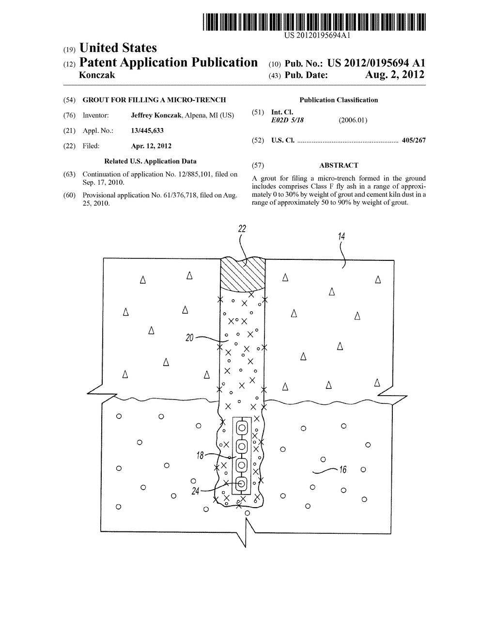 GROUT FOR FILLING A MICRO-TRENCH - diagram, schematic, and image 01