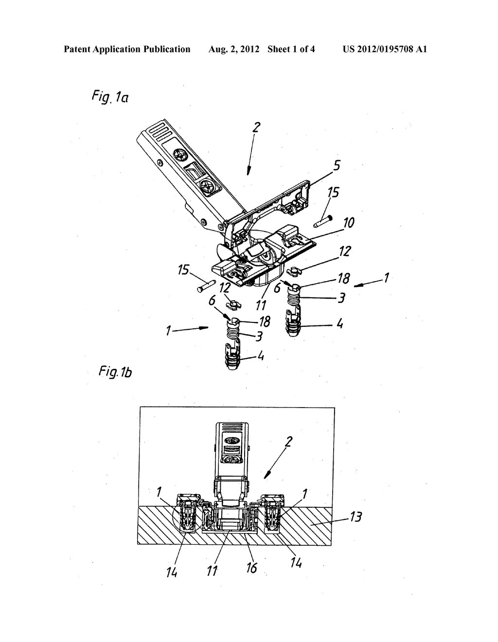 FASTENING DEVICE FOR FURNITURE FITTINGS - diagram, schematic, and image 02