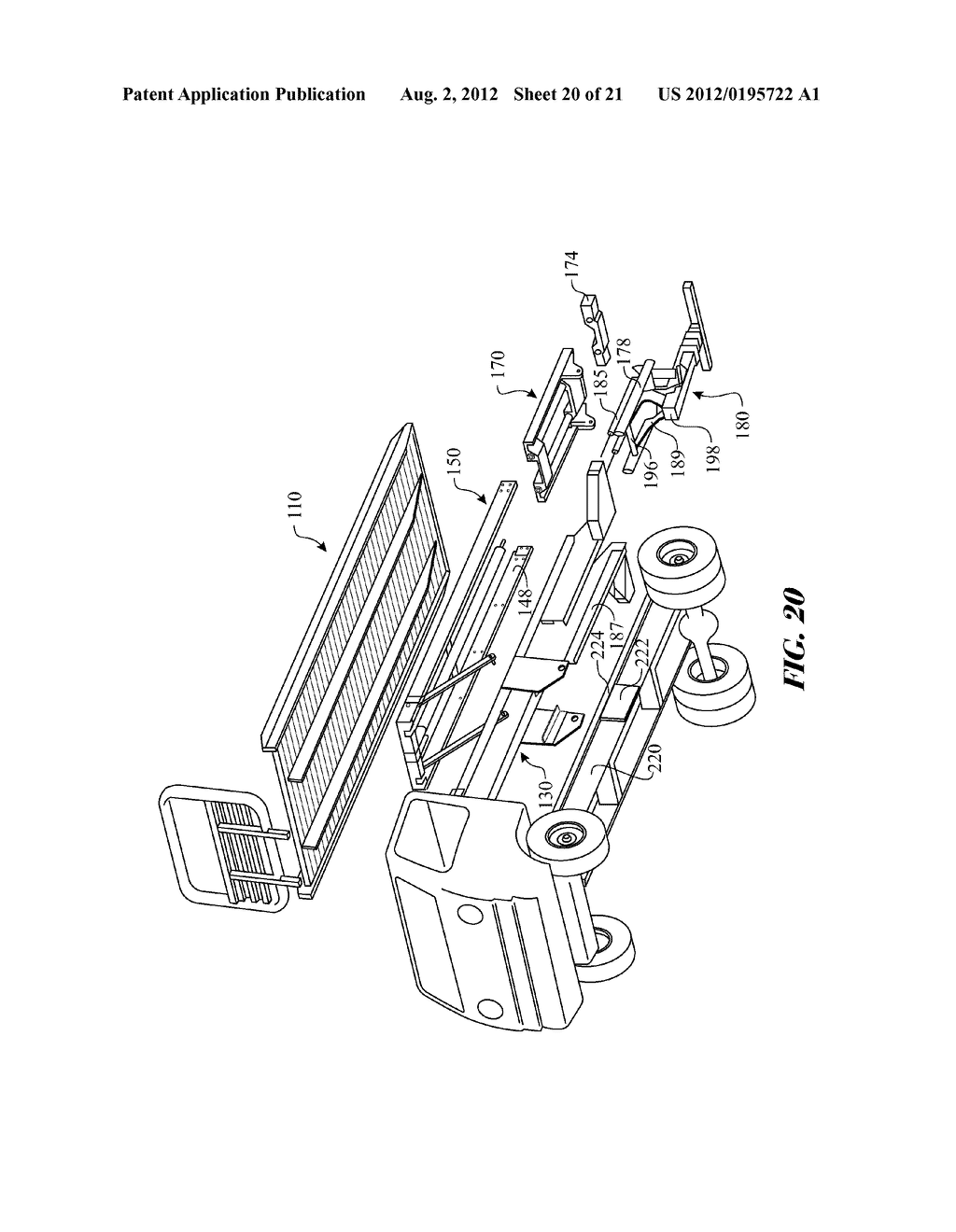 FLATBED TOW TRUCK PIVOTING PLATFORM ASSEMBLY AND METHOD OF USE - diagram, schematic, and image 21