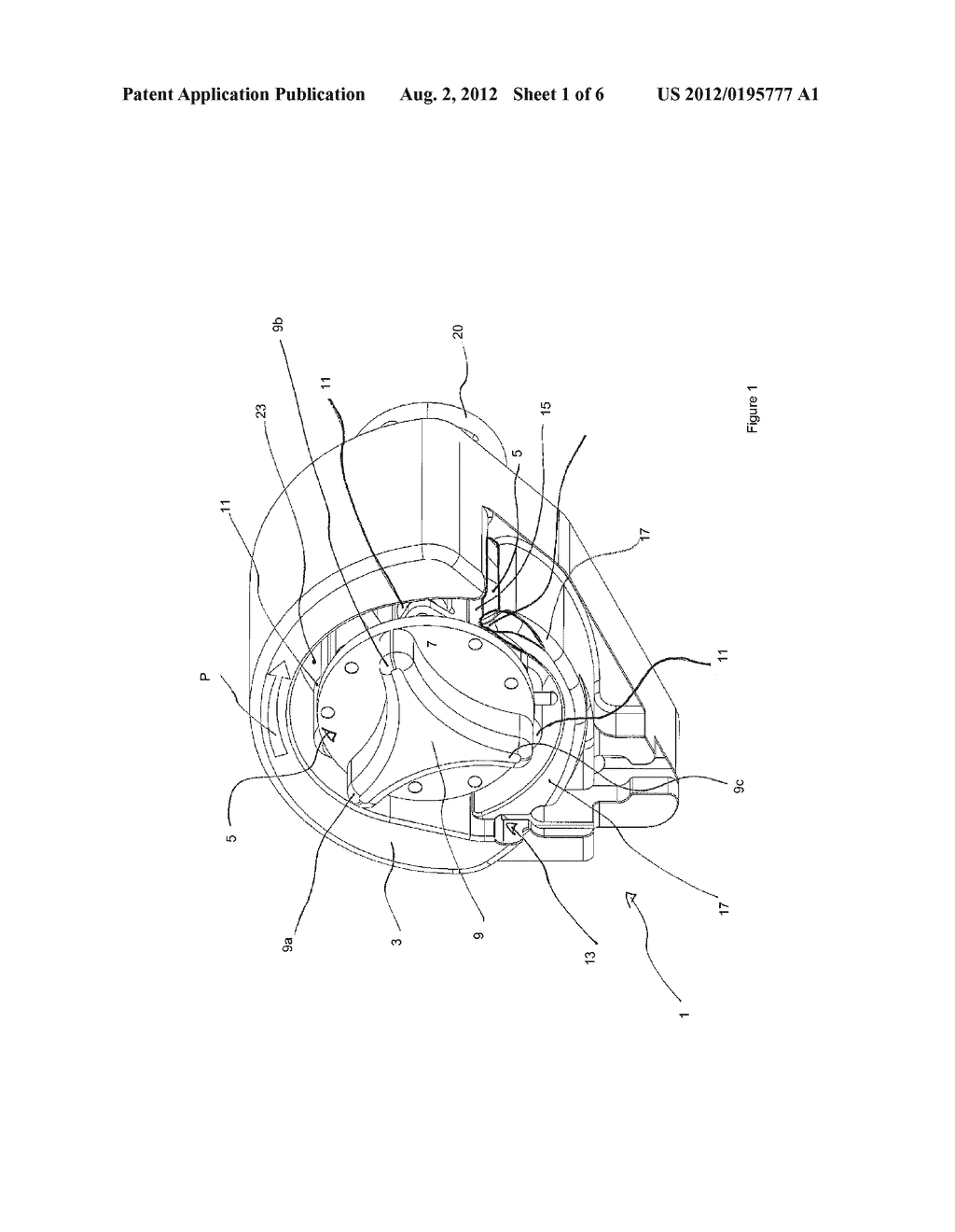 Flexible tubing pump and therewith equipped blood treatment  device - diagram, schematic, and image 02