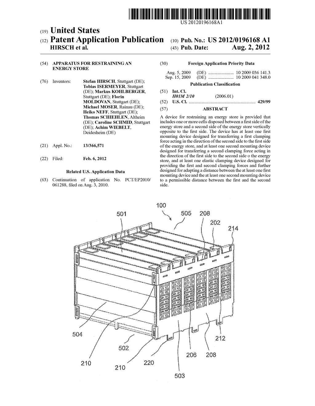 APPARATUS FOR RESTRAINING AN ENERGY STORE - diagram, schematic, and image 01