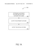 METHOD AND APPARATUS FOR OUTPUTTING OUTCOMES OF A GAMING DEVICE diagram and image