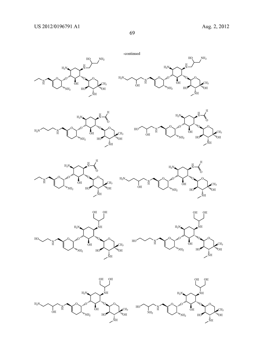 COMBINATION THERAPIES USING ANTIBACTERIAL AMINOGLYCOSIDE COMPOUNDS - diagram, schematic, and image 70