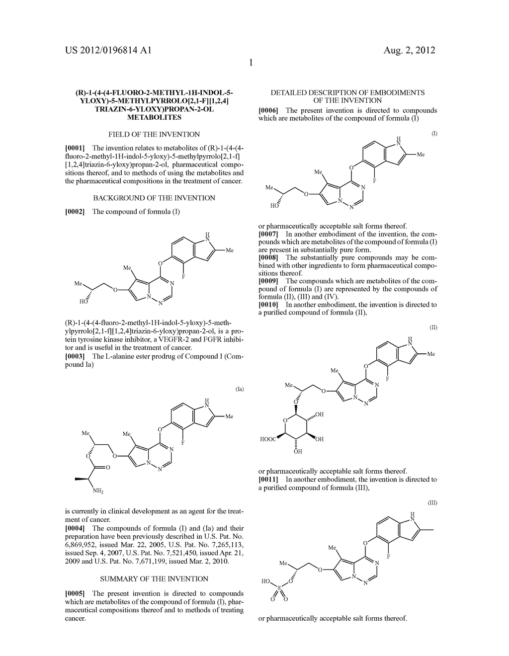 (R)-1-(4-(4-FLUORO-2-METHYL-1H-INDOL-5-YLOXY)-5-METHYLPYRROLO[2,1-f][1,2,4-    ]TRIAZIN-6-YLOXY)PROPAN-2-OL METABOLITES - diagram, schematic, and image 02