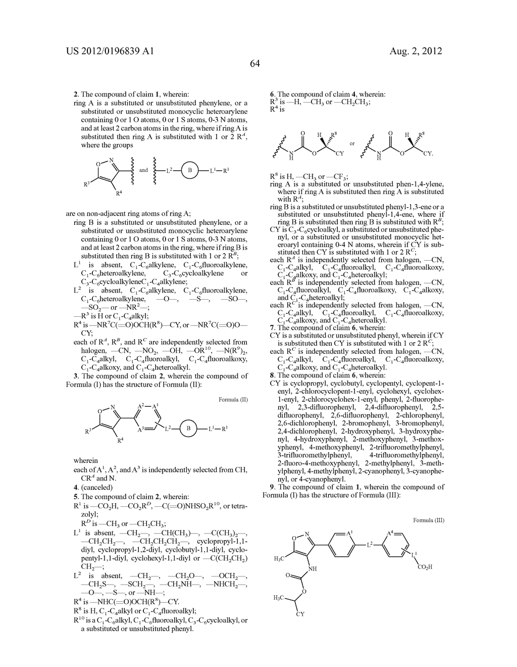 COMPOUNDS AS LYSOPHOSPHATIDIC ACID RECEPTOR ANTAGONISTS - diagram, schematic, and image 65