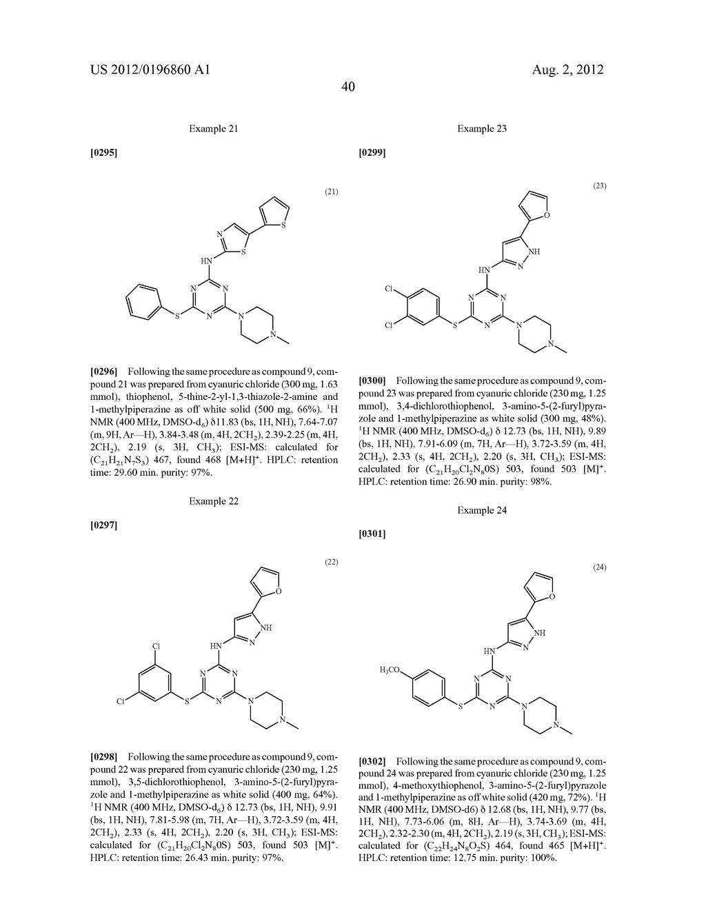 Triazine derivatives and their therapeutical applications - diagram, schematic, and image 41