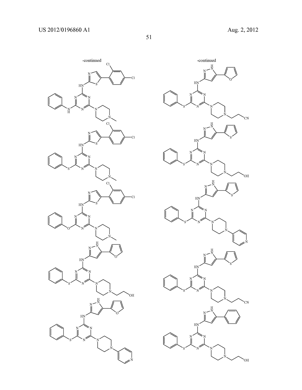 Triazine derivatives and their therapeutical applications - diagram, schematic, and image 52