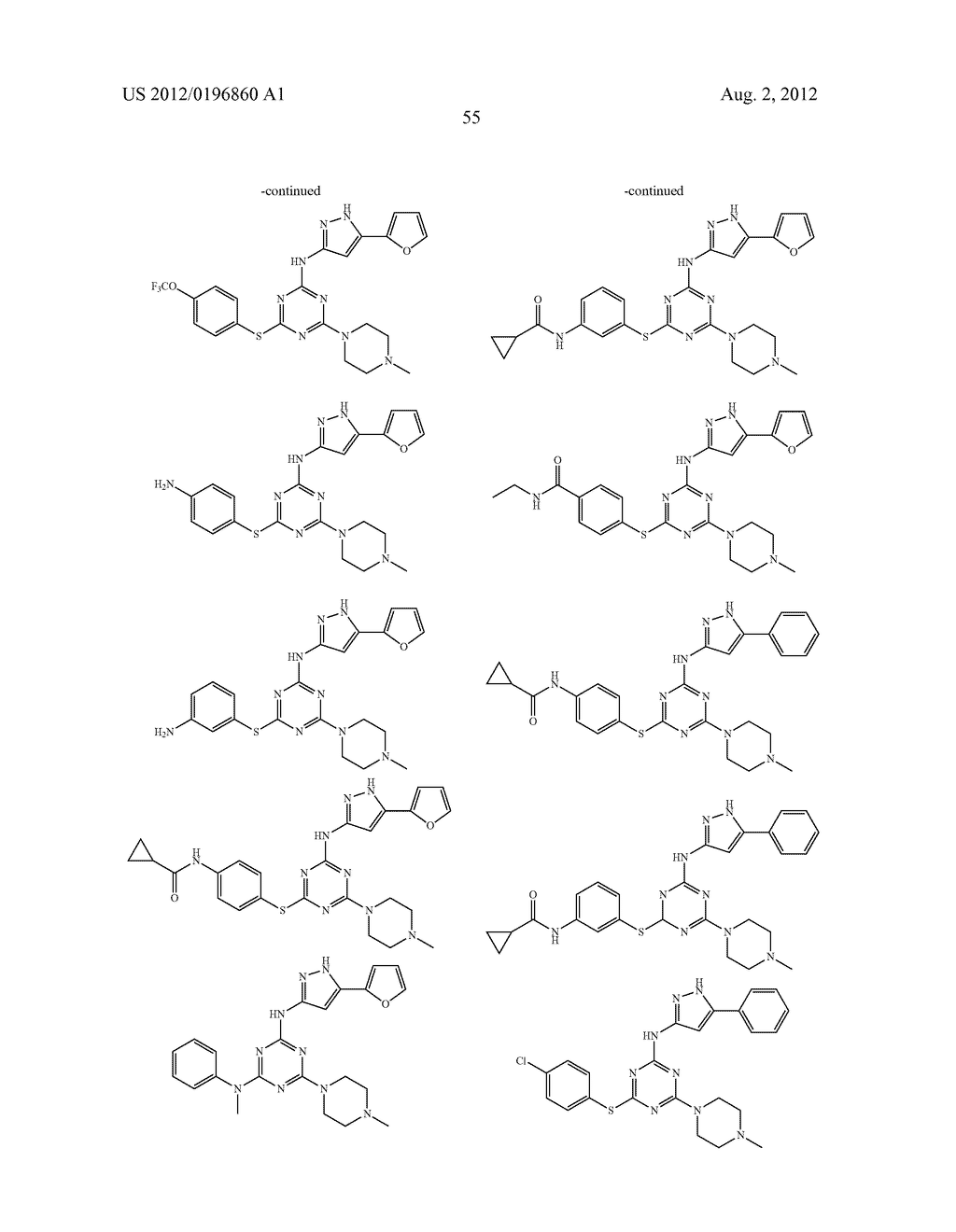 Triazine derivatives and their therapeutical applications - diagram, schematic, and image 56