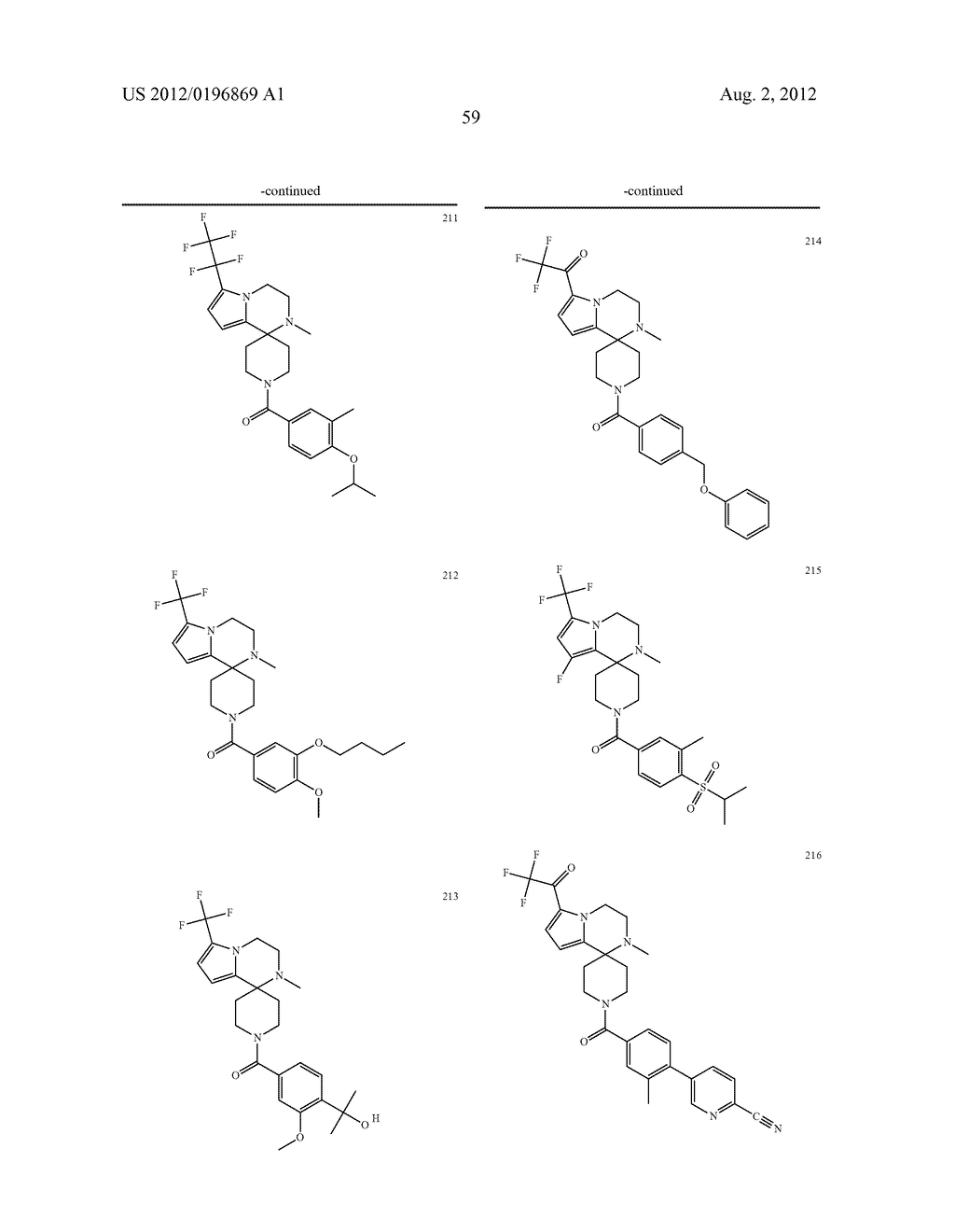 PYRROLOPYRAZINE-SPIROCYCLIC PIPERIDINE AMIDES AS MODULATORS OF ION     CHANNELS - diagram, schematic, and image 60