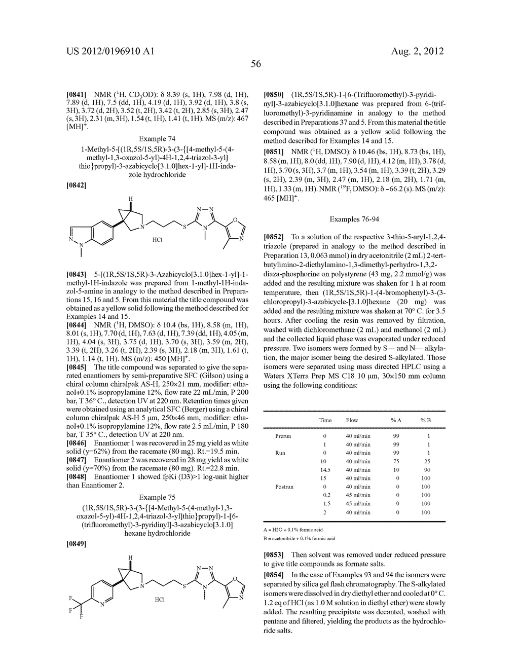 USE OF AZABICYCLO HEXANE DERIVATIVES - diagram, schematic, and image 57