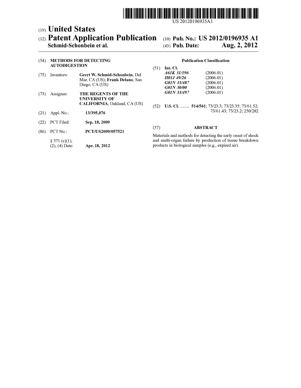 METHODS FOR DETECTING AUTODIGESTION - diagram, schematic, and image 01