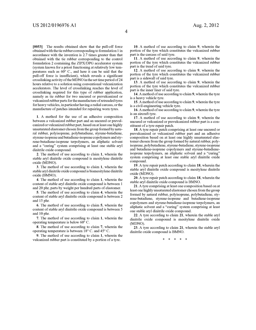 USE OF ARYL DINITRILE OXIDES IN ADHESIVE COMPOSITION - diagram, schematic, and image 05