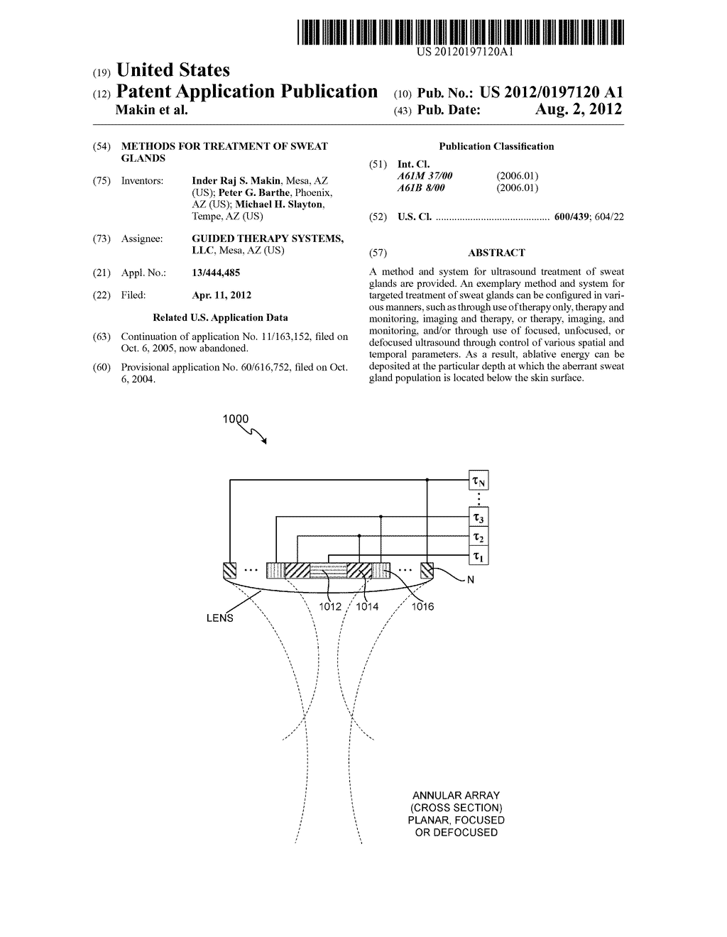 METHODS FOR TREATMENT OF SWEAT GLANDS - diagram, schematic, and image 01