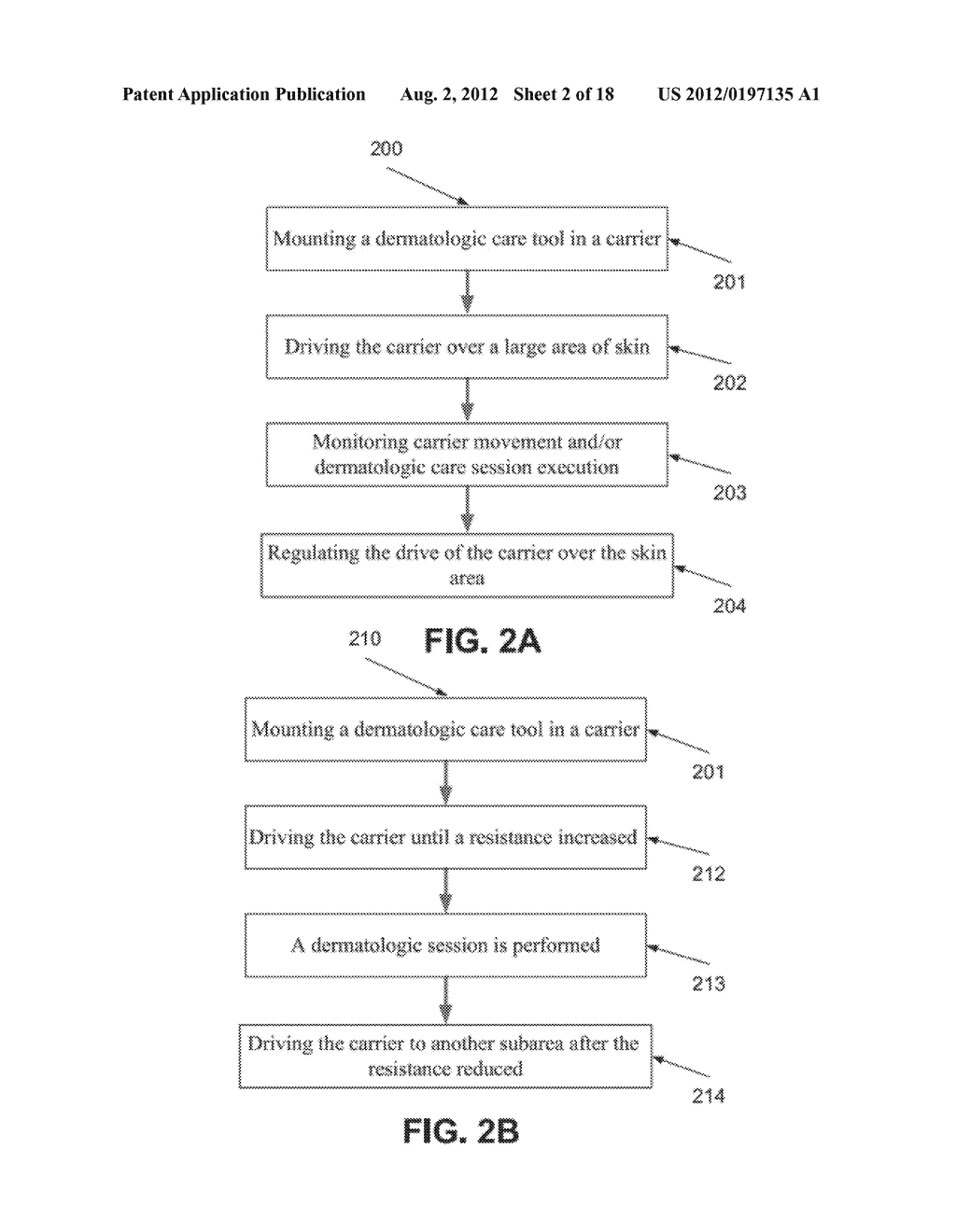 DEVICE FOR INTERMITTENTLY PERFORMING CARE SESSIONS TO FORM A LARGE SKIN     AREA CARE - diagram, schematic, and image 03