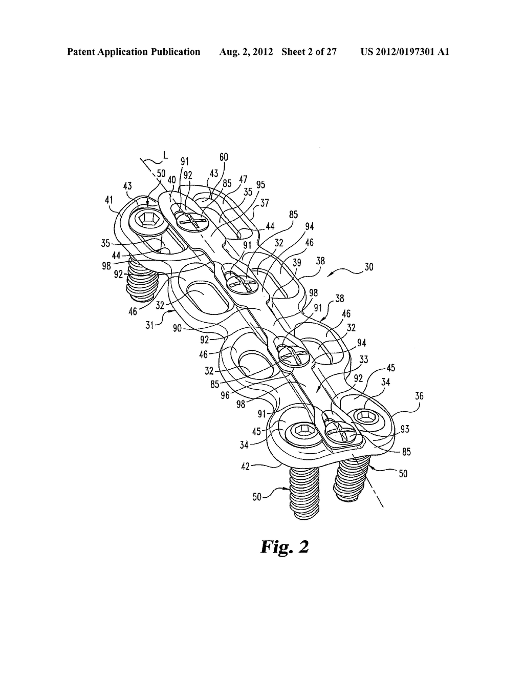 SYSTEM AND METHOD FOR SECURING A PLATE TO THE SPINAL COLUMN - diagram, schematic, and image 03