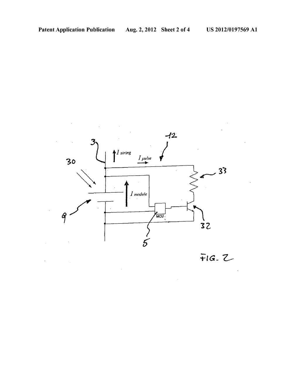 METHOD FOR MONITORING INDIVIDUAL PHOTOVOLTAIC MODULES IN AN ARRANGEMENT     THAT COMPRISES SEVERAL PHOTOVOLTAIC MODULES AND DEVICE FOR PERFORMING     SAID METHOD - diagram, schematic, and image 03