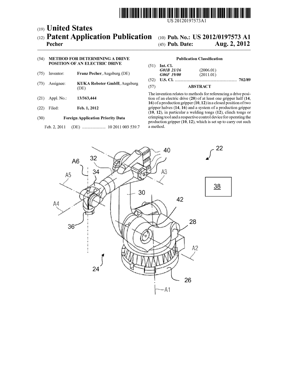 Method For Determining A Drive Position Of An Electric Drive - diagram, schematic, and image 01