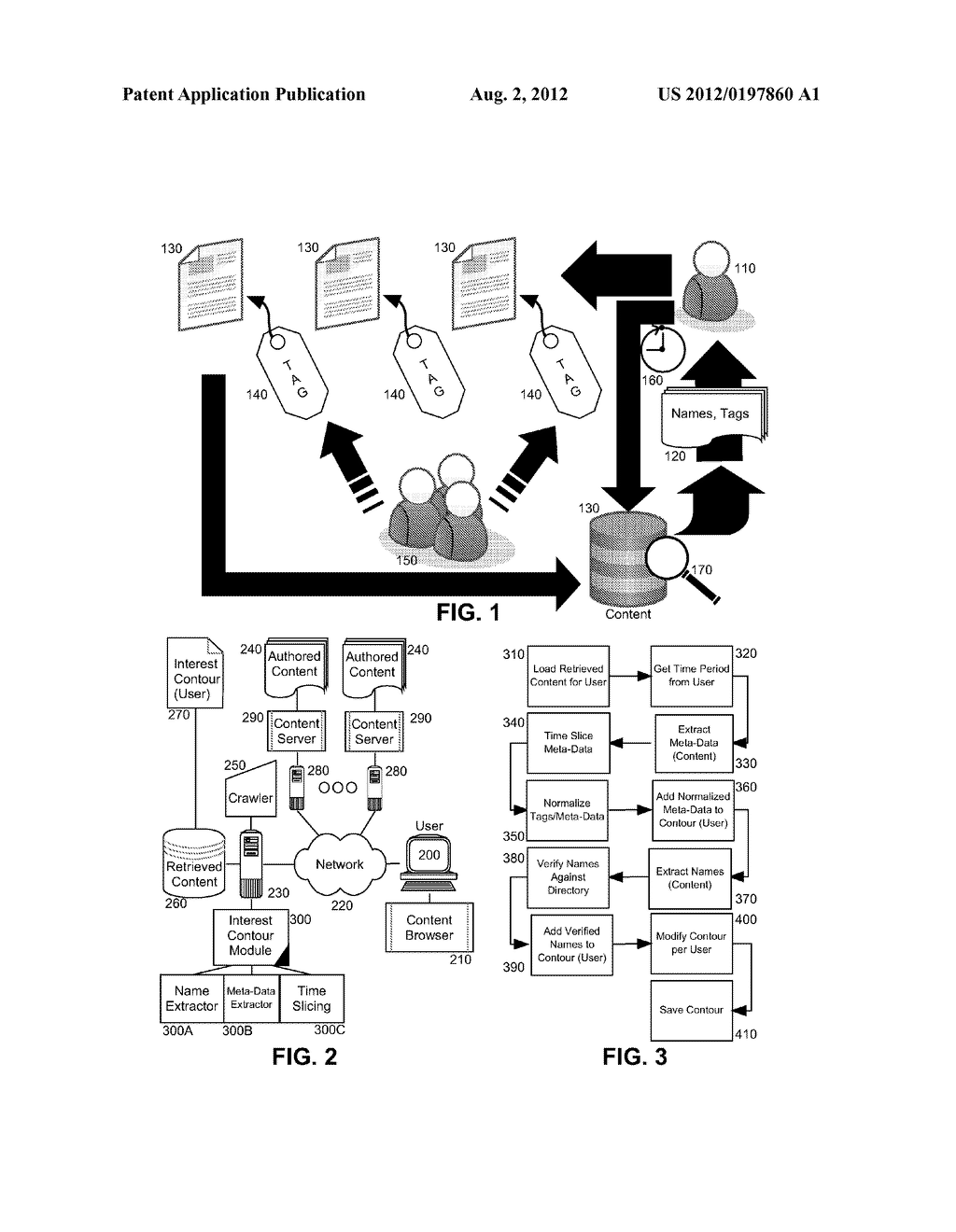 INTEREST CONTOUR COMPUTATION AND MANAGEMENT BASED UPON USER AUTHORED     CONTENT - diagram, schematic, and image 02