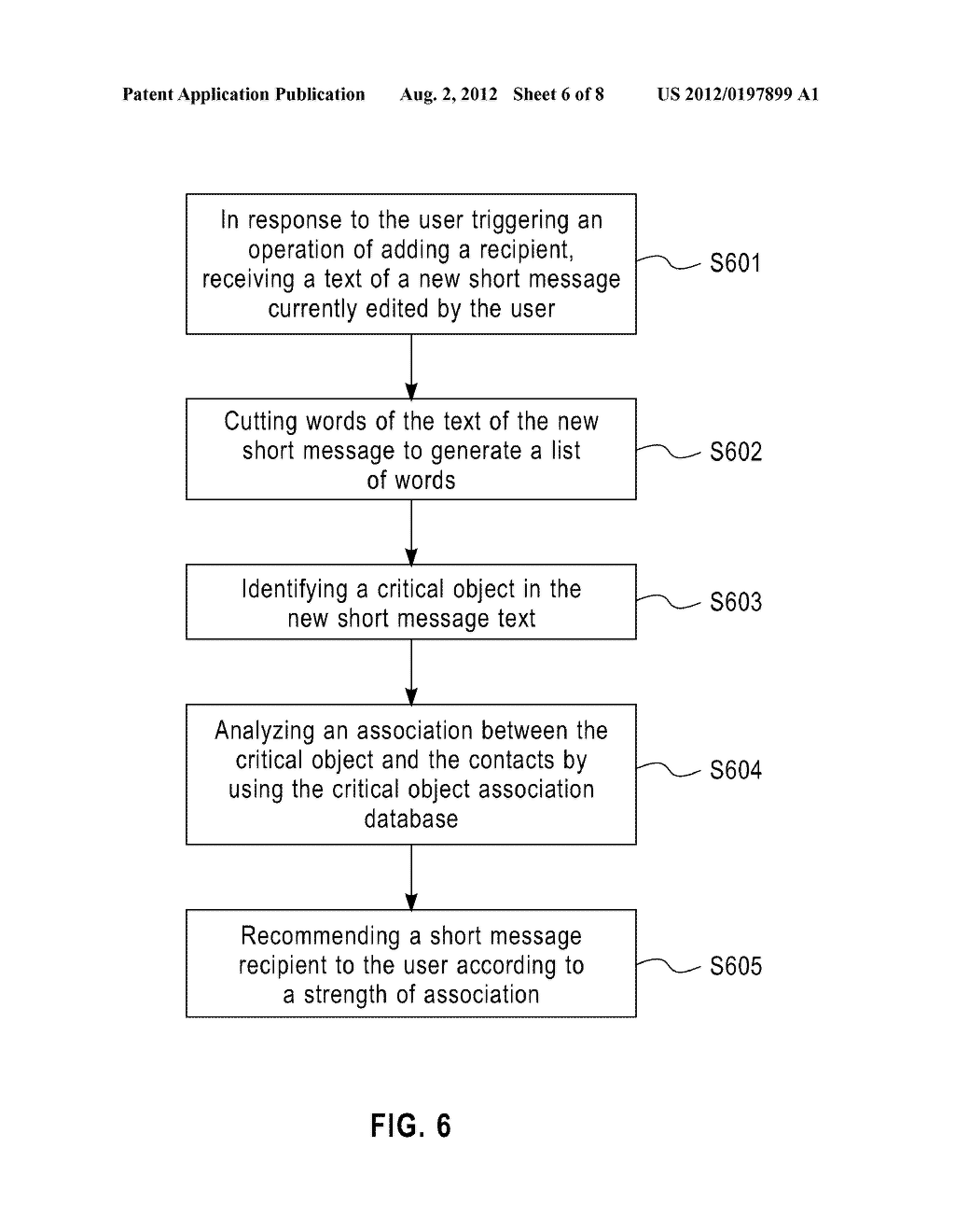 METHOD AND APPARATUS FOR RECOMMENDING A SHORT MESSAGE RECIPIENT - diagram, schematic, and image 07