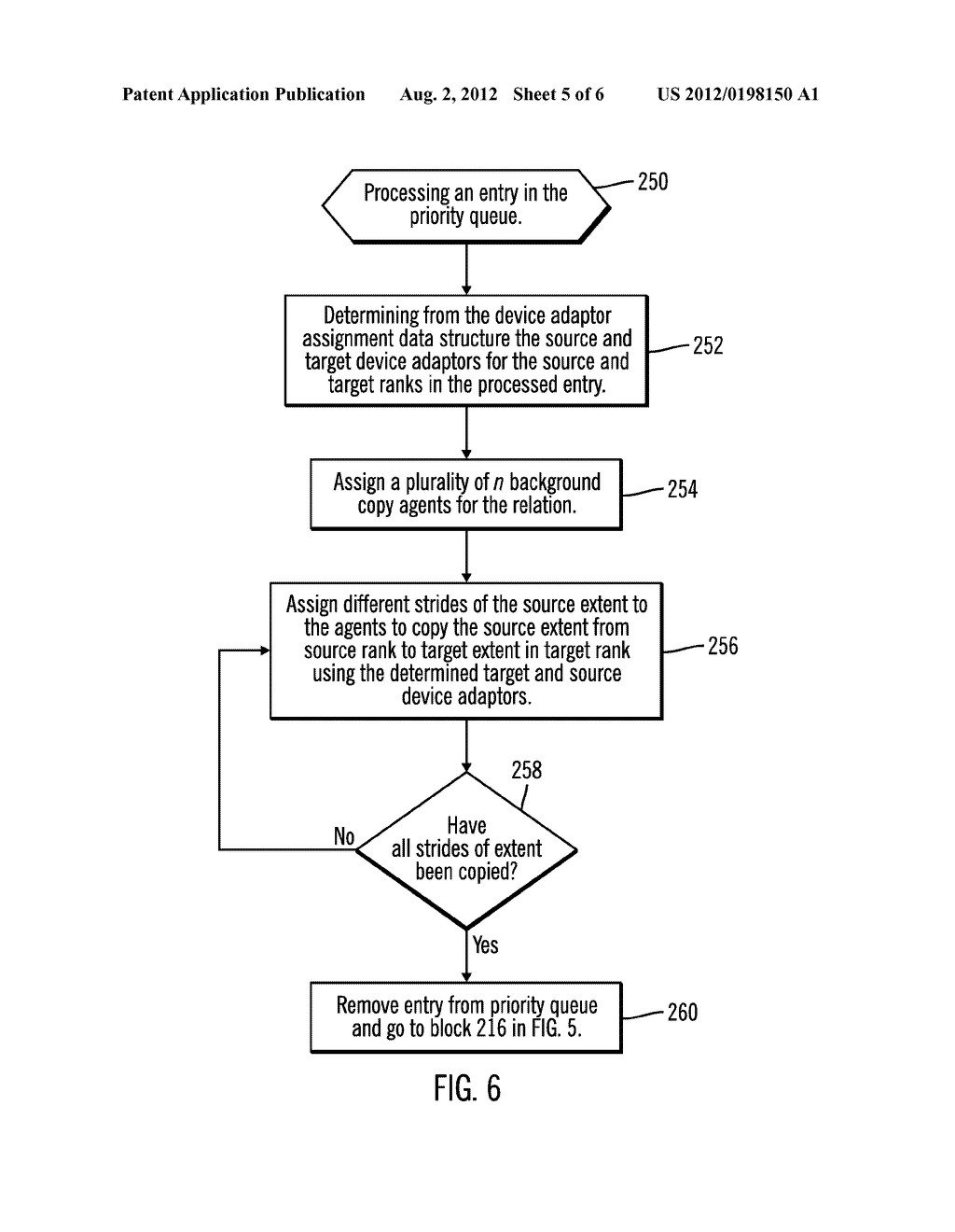 ASSIGNING DEVICE ADAPTORS AND BACKGROUND TASKS TO USE TO COPY SOURCE     EXTENTS TO TARGET EXTENTS IN A COPY RELATIONSHIP - diagram, schematic, and image 06