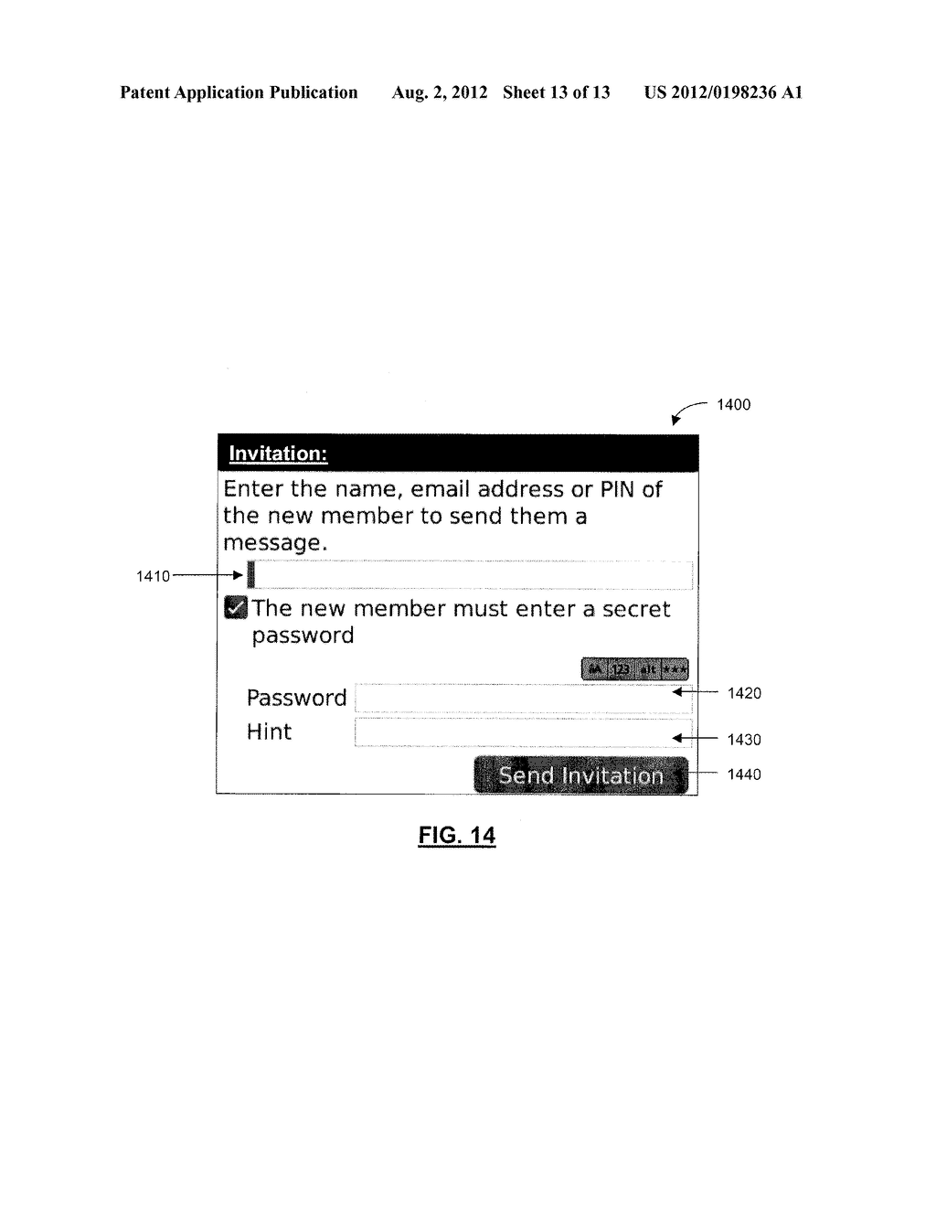 SYSTEMS, DEVICES, AND METHODS FOR SECURELY TRANSMITTING A SECURITY     PARAMETER TO A COMPUTING DEVICE - diagram, schematic, and image 14