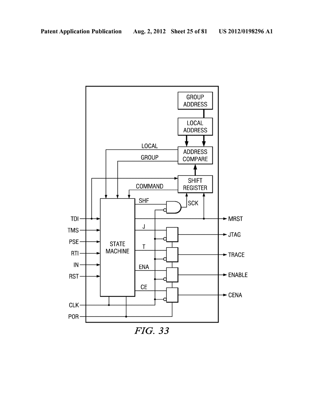 SELECTABLE JTAG OR TRACE ACCESS WITH DATA STORE AND OUTPUT - diagram, schematic, and image 26