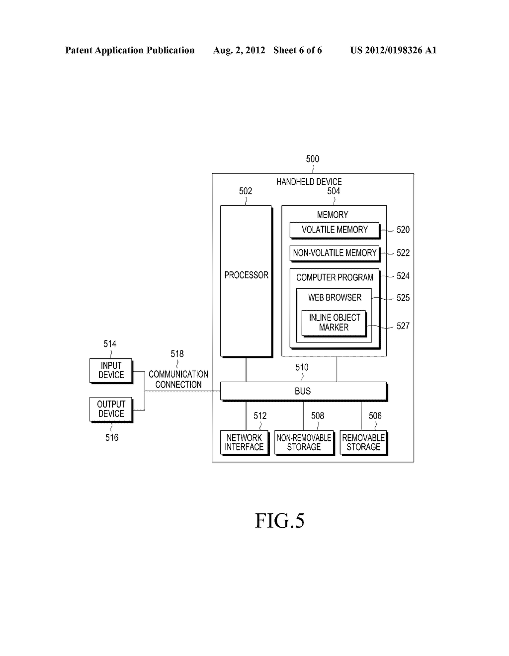 METHOD AND APPARATUS FOR WEB BROWSING OF HANDHELD DEVICE - diagram, schematic, and image 07