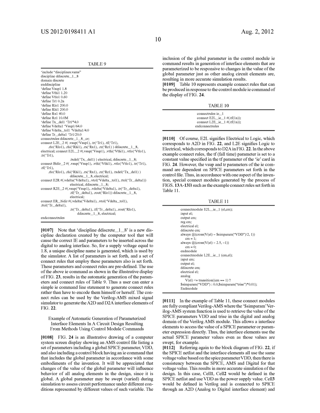 METHOD AND APPARATUS FOR AMS SIMULATION OF INTEGRATED CIRCUIT DESIGN - diagram, schematic, and image 28