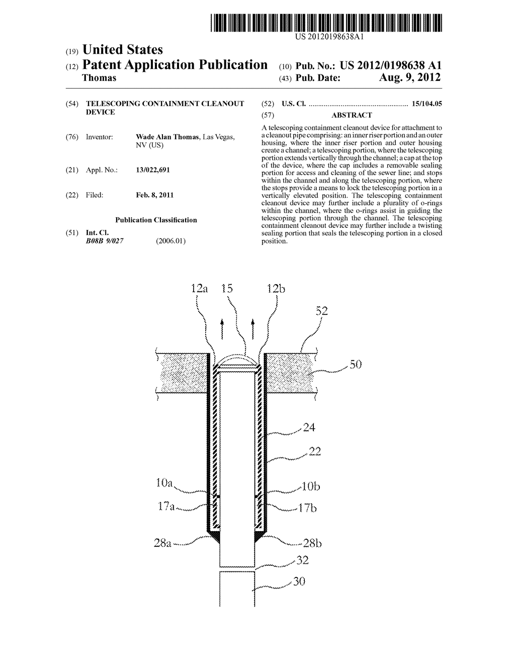 Telescoping Containment Cleanout Device - diagram, schematic, and image 01