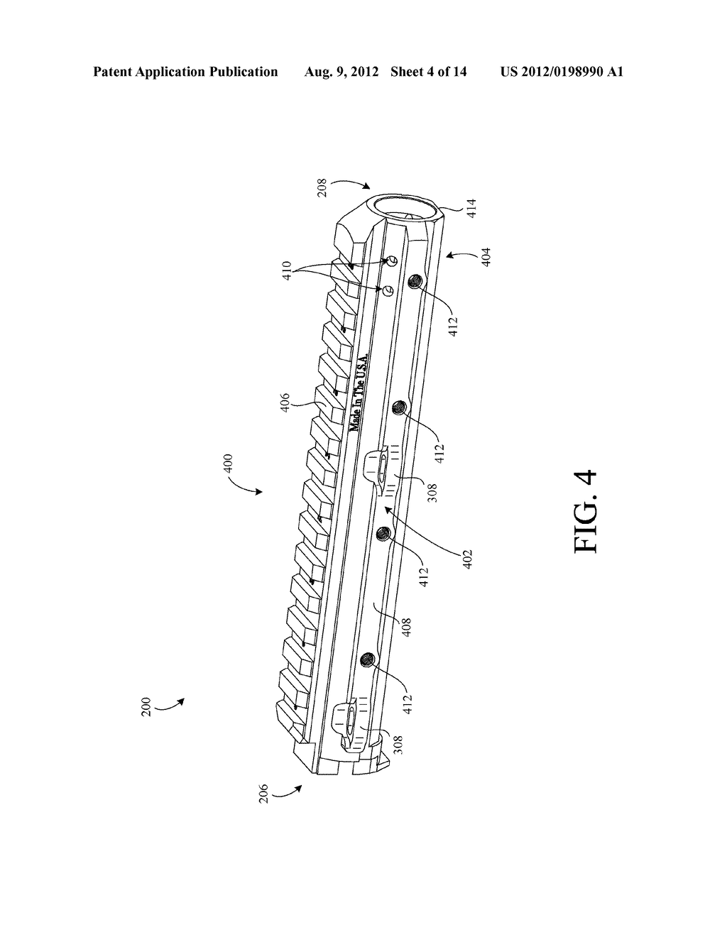 HANDGUARD SYSTEM WITH INTEGRAL GAS TUBE FOR GAS OPERATED FIREARMS - diagram, schematic, and image 05