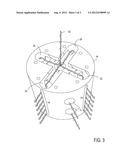 LIQUID DISTRIBUTOR FOR A ROTATING PACKED BED diagram and image