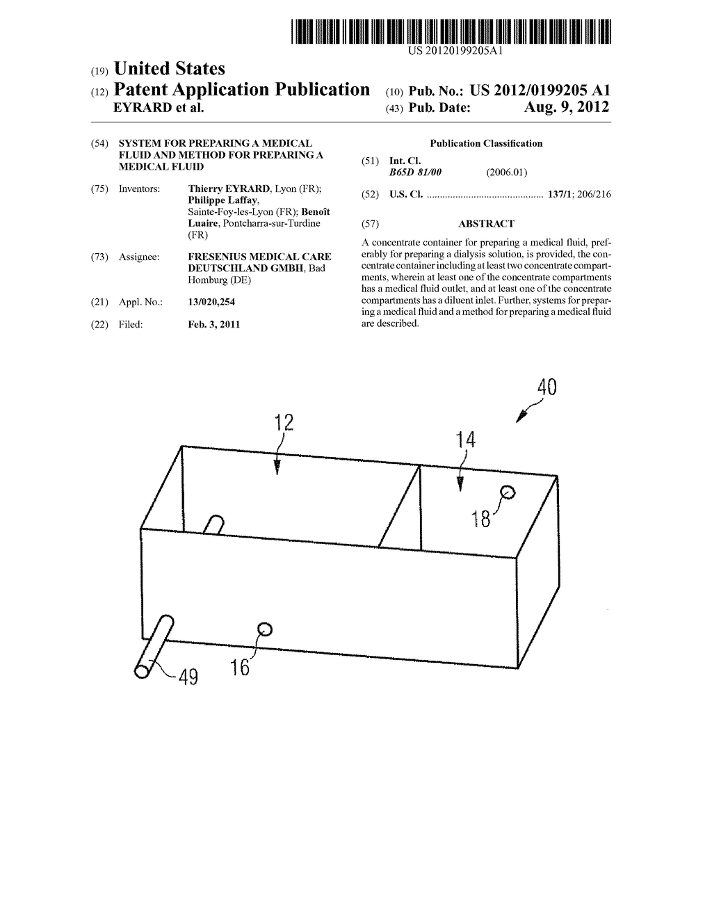 SYSTEM FOR PREPARING A MEDICAL FLUID AND METHOD FOR PREPARING A MEDICAL     FLUID - diagram, schematic, and image 01