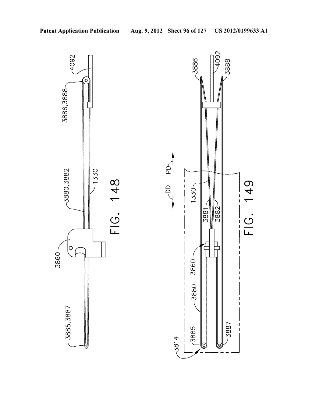 SURGICAL STAPLING INSTRUMENTS WITH CAM-DRIVEN STAPLE DEPLOYMENT     ARRANGEMENTS - diagram, schematic, and image 97