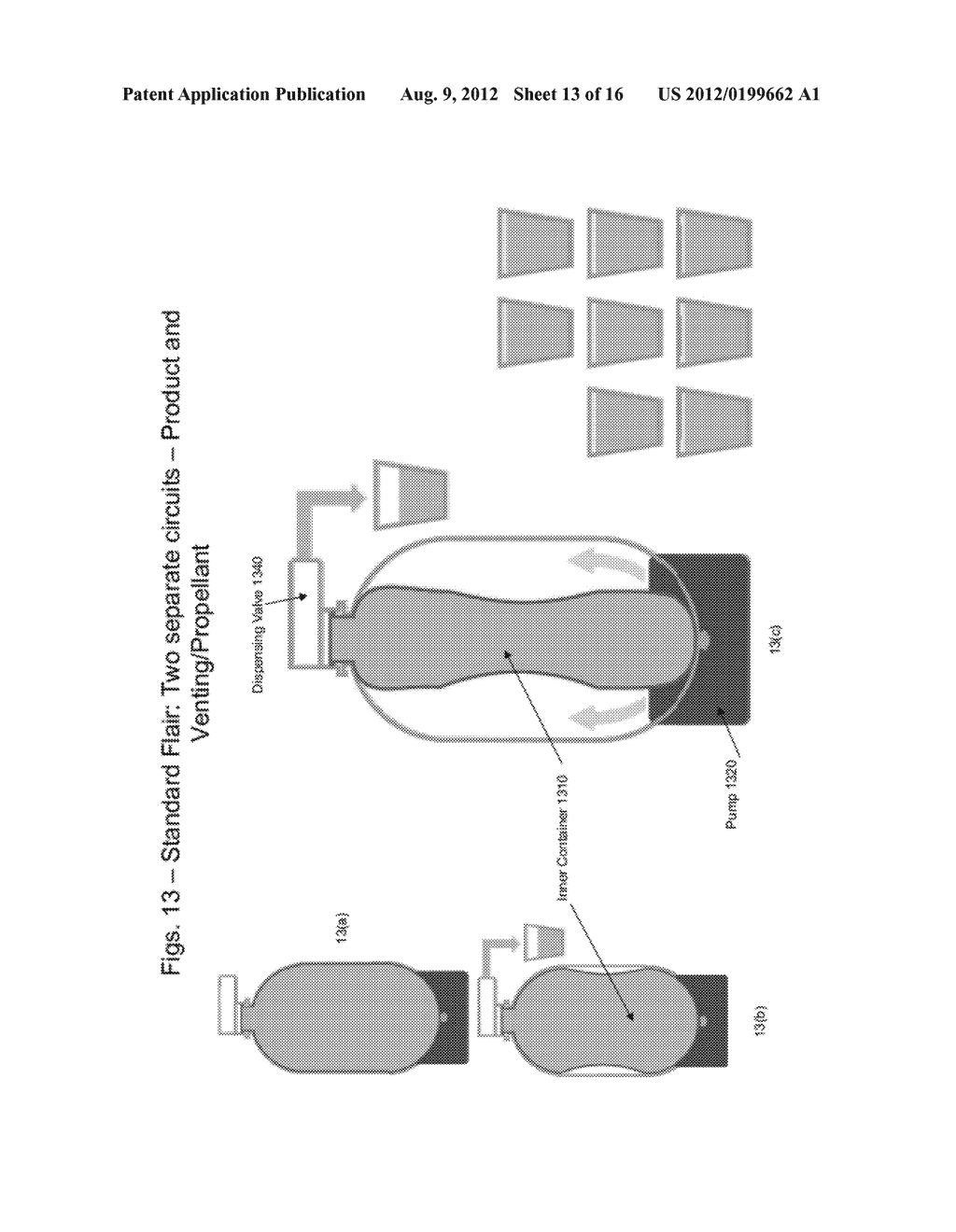 FLAIR SPRAYERS AND ISOLATION OF PRODUCT AND VENTING/PROPELLANT IN     DISPENSING DEVICES - diagram, schematic, and image 14