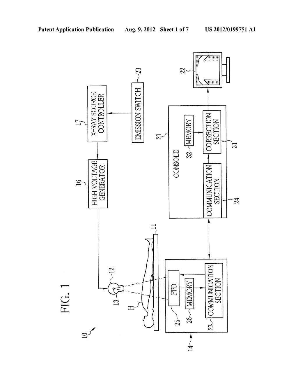 RADIATION IMAGE DETECTING DEVICE AND METHOD FOR DETECTING START OF     IRRADIATION - diagram, schematic, and image 02