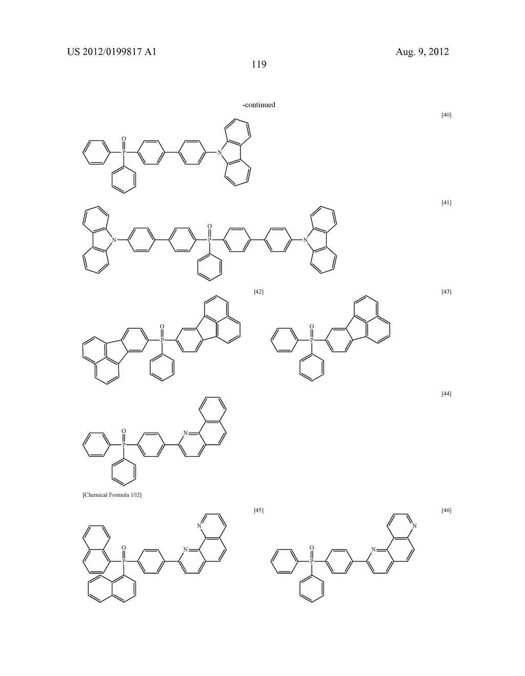 ORGANIC ELECTROLUMINESCENCE DEVICE - diagram, schematic, and image 121