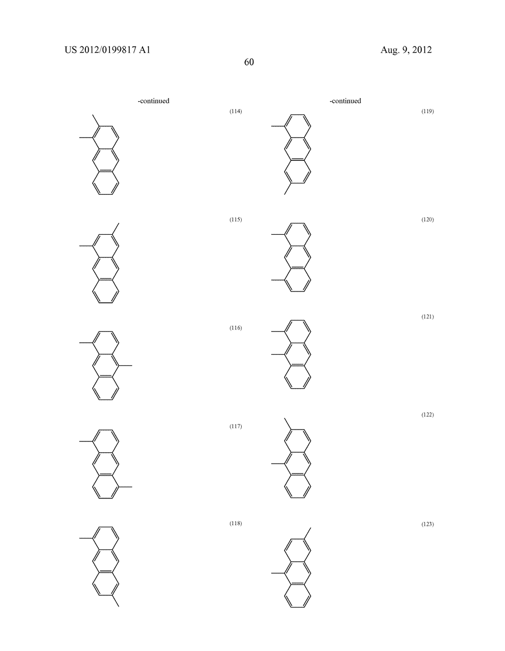 ORGANIC ELECTROLUMINESCENCE DEVICE - diagram, schematic, and image 62