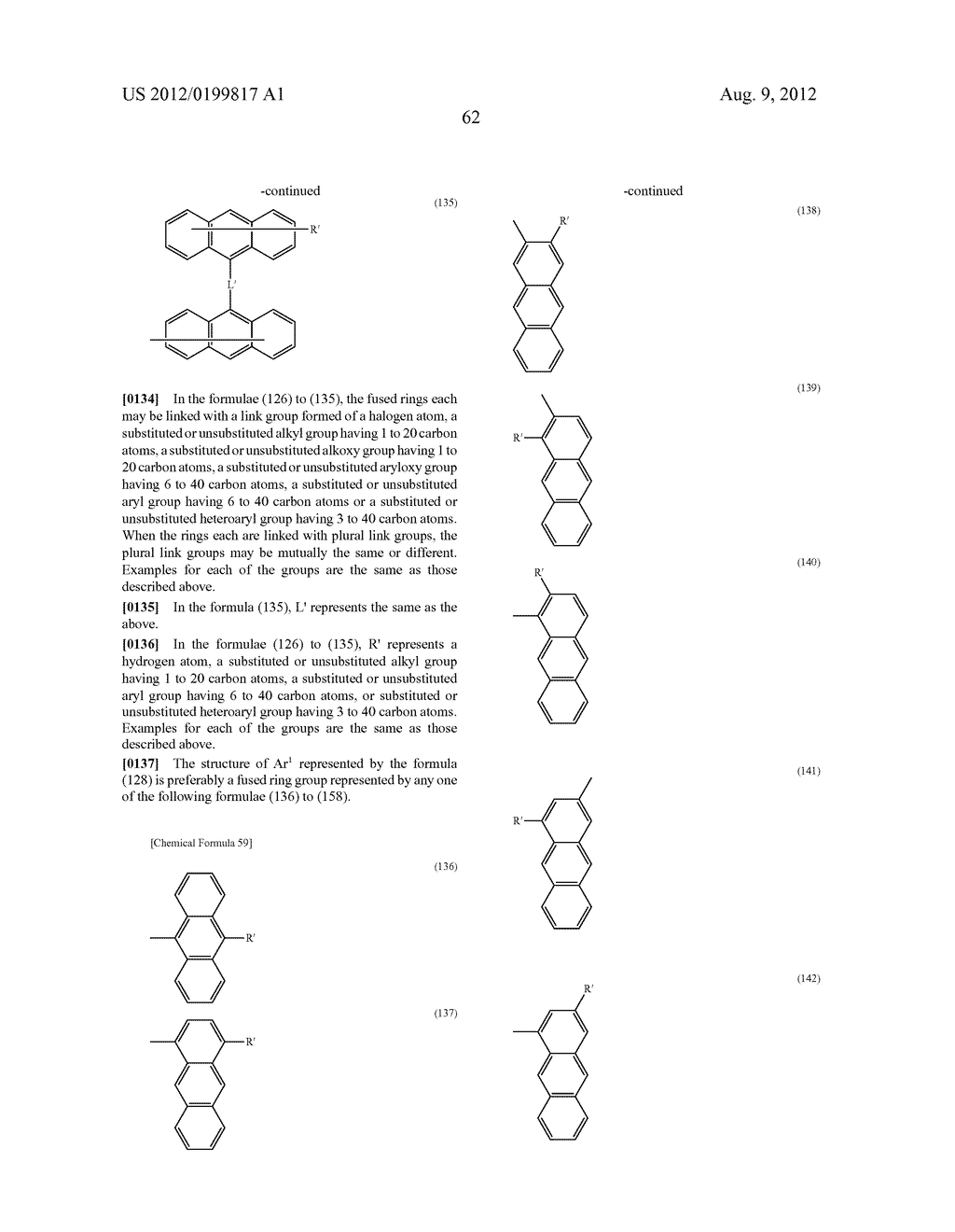 ORGANIC ELECTROLUMINESCENCE DEVICE - diagram, schematic, and image 64