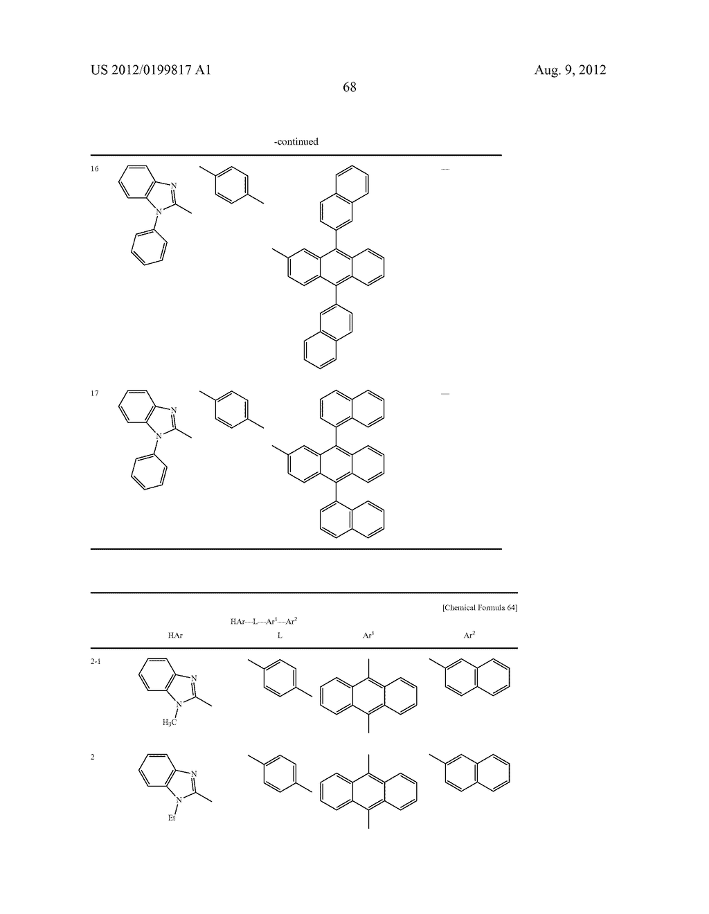 ORGANIC ELECTROLUMINESCENCE DEVICE - diagram, schematic, and image 70