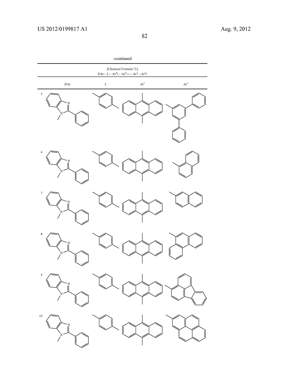 ORGANIC ELECTROLUMINESCENCE DEVICE - diagram, schematic, and image 84