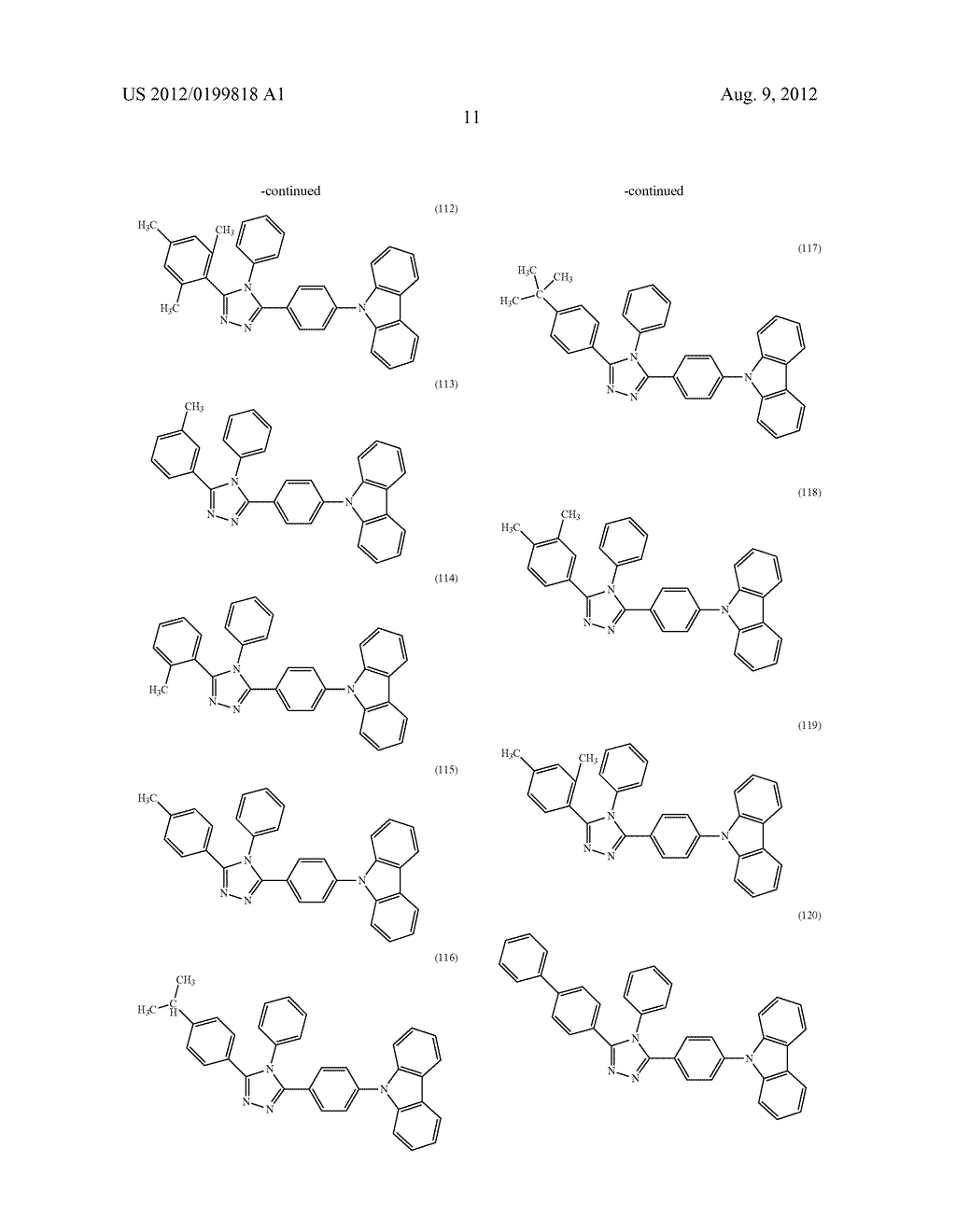 TRIAZOLE DERIVATIVE, AND LIGHT-EMITTING ELEMENT, LIGHT-EMITTING DEVICE,     AND ELECTRONIC DEVICE WITH THE USE OF TRIAZOLE DERIVATIVE - diagram, schematic, and image 69