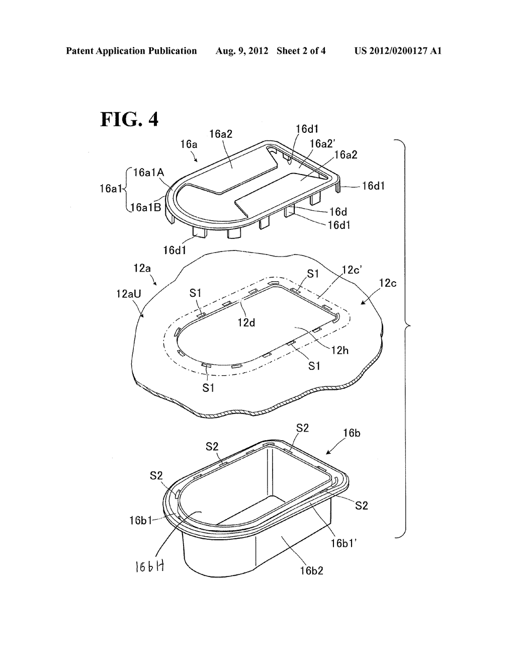 STRUCTURE OF CONTAINER MOUNTED TO VEHICLE SEAT AND METHOD FOR MOUNTING     CONTAINER TO VEHICLE SEAT - diagram, schematic, and image 03