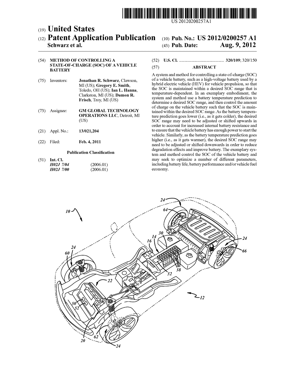 Method of Controlling a State-of-Charge (SOC) of a Vehicle Battery - diagram, schematic, and image 01