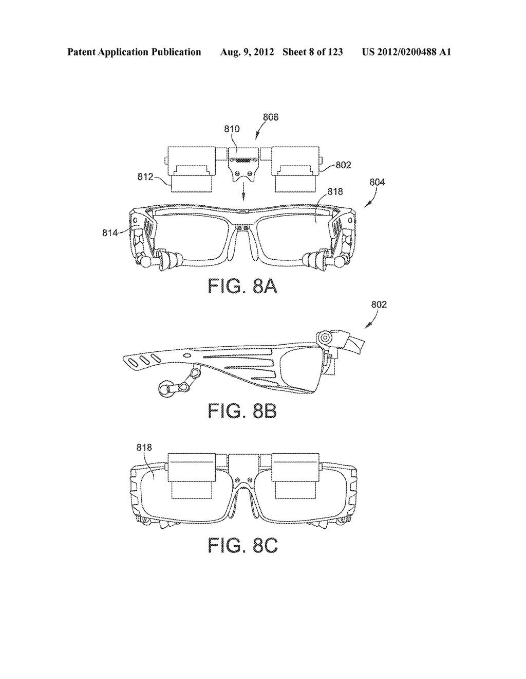 AR GLASSES WITH SENSOR AND USER ACTION BASED CONTROL OF EYEPIECE     APPLICATIONS WITH FEEDBACK - diagram, schematic, and image 09