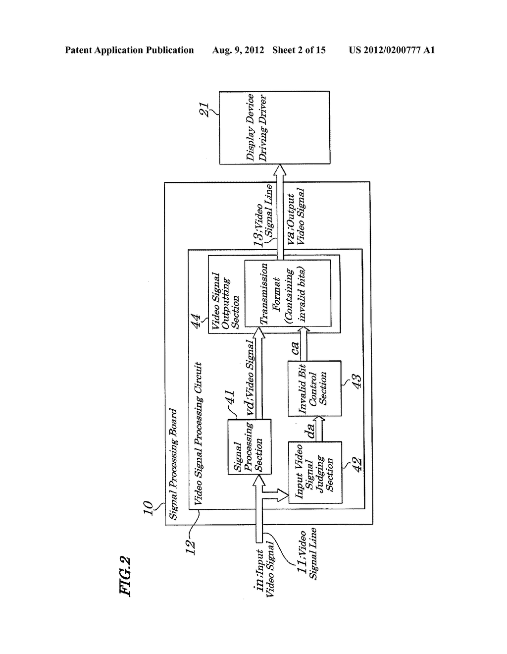 VIDEO SIGNAL PROCESSING CIRCUIT, VIDEO SIGNAL PROCESSING METHOD USED IN     SAME, AND IMAGE DISPLAY DEVICE USING SAME - diagram, schematic, and image 03